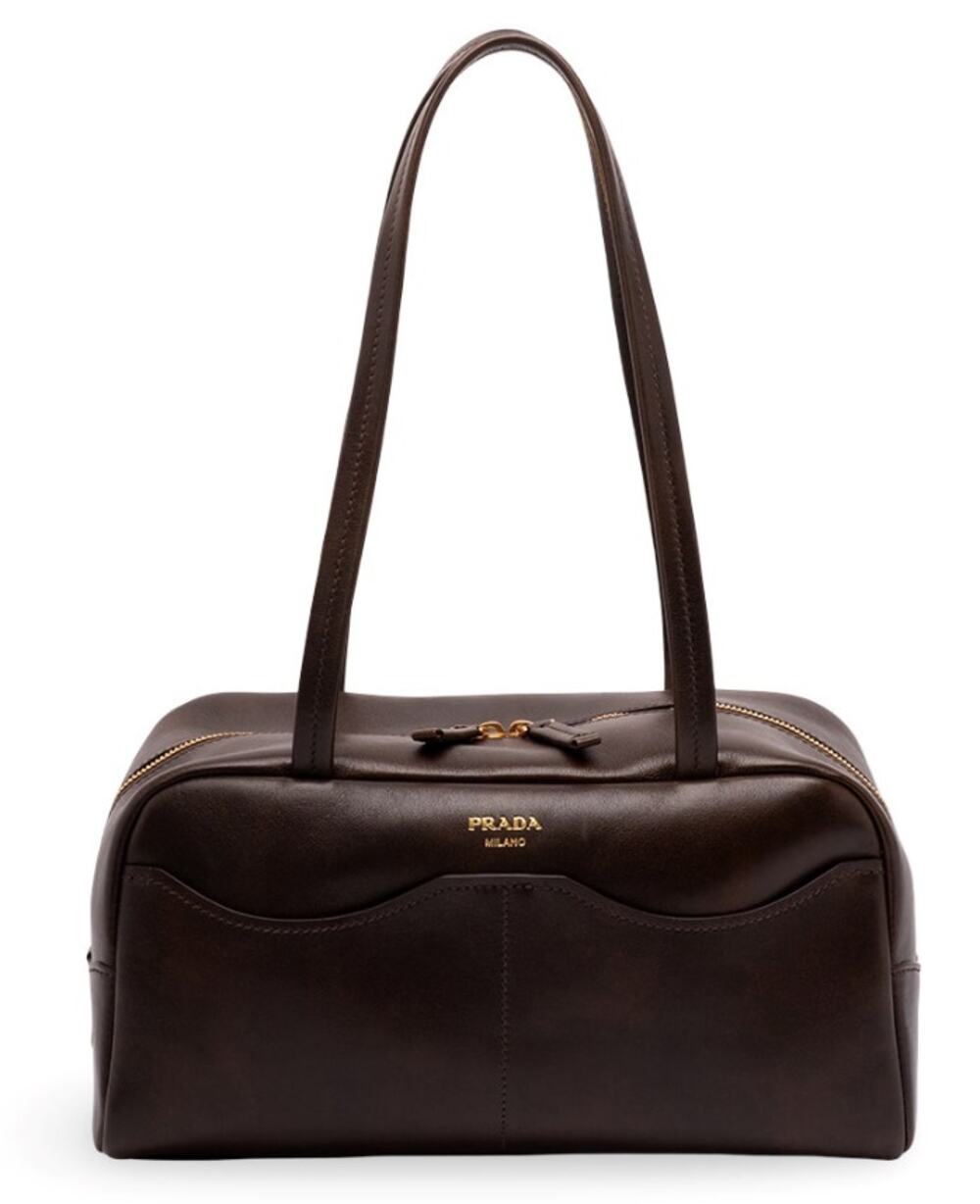 NEW PRADA $3900 COCOA BROWN ANTIQUED LARGE BOX LEATHER BAG PURSE AUTHENTIC!